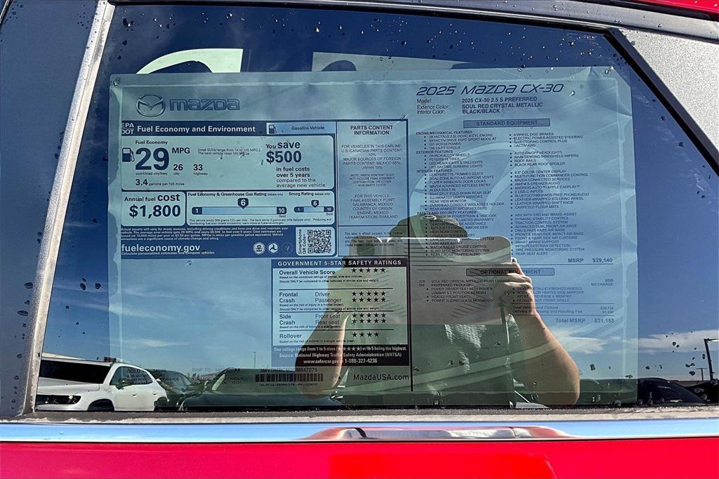 new 2025 Mazda CX-30 car, priced at $29,558