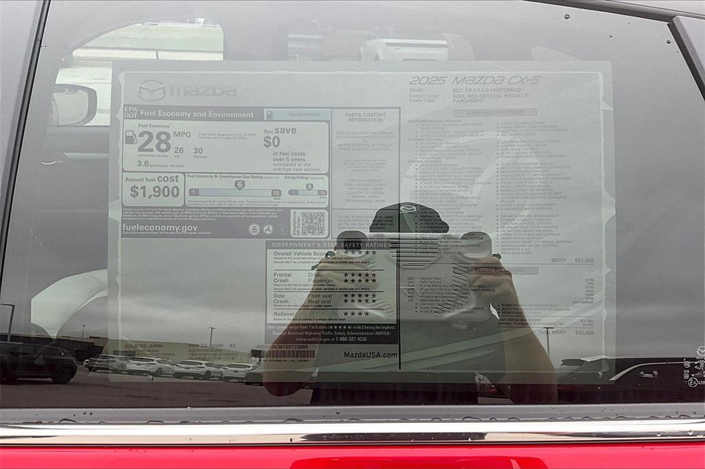 new 2025 Mazda CX-5 car, priced at $32,255