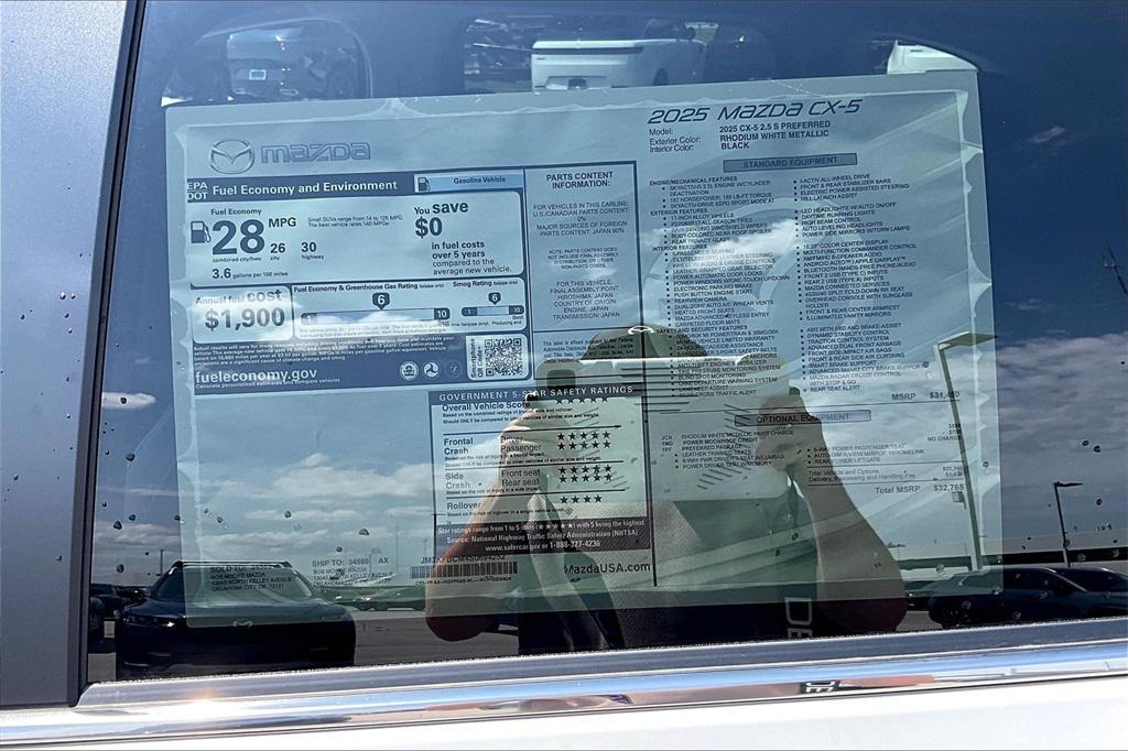 new 2025 Mazda CX-5 car, priced at $31,491