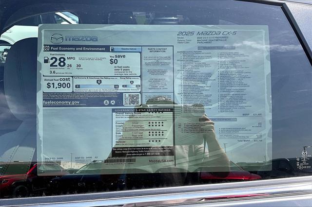 new 2025 Mazda CX-5 car, priced at $32,765