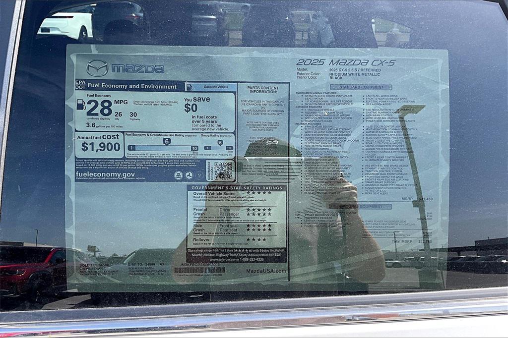 new 2025 Mazda CX-5 car, priced at $30,991