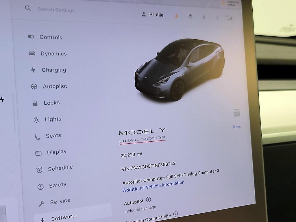 used 2022 Tesla Model Y car, priced at $32,998
