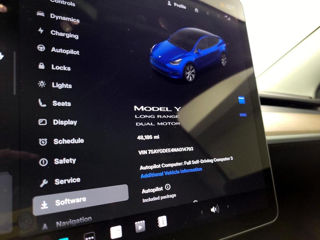 used 2022 Tesla Model Y car, priced at $30,998
