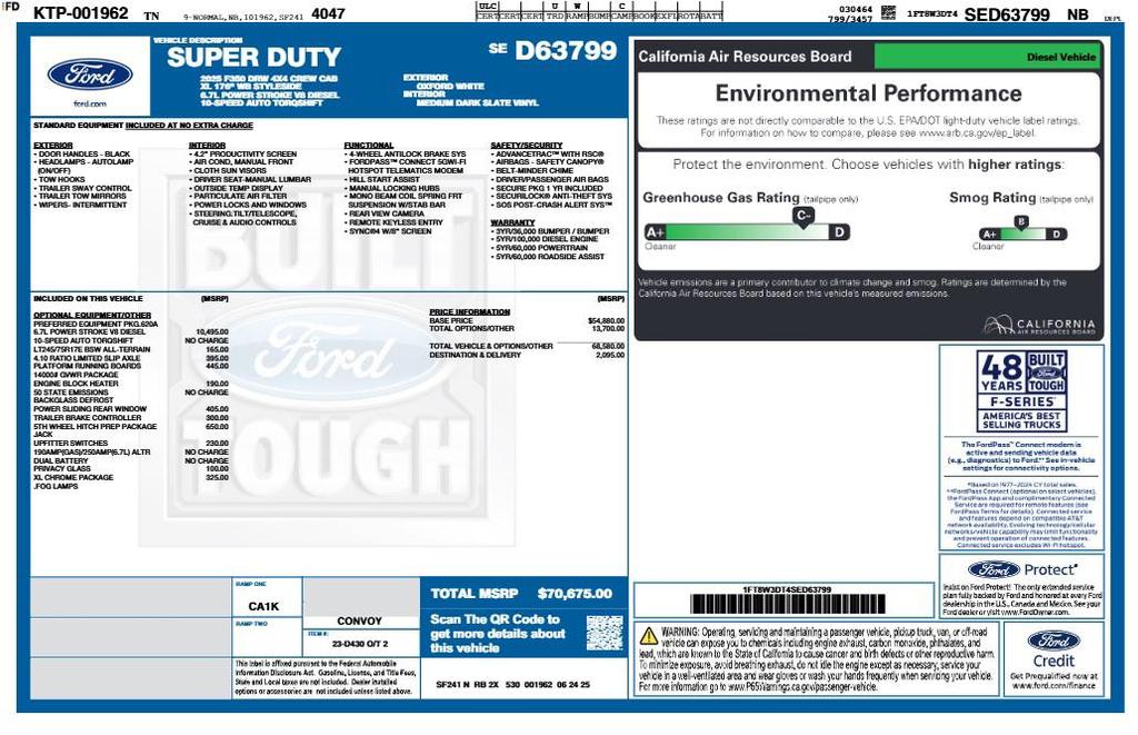 new 2025 Ford F-350 car, priced at $64,466