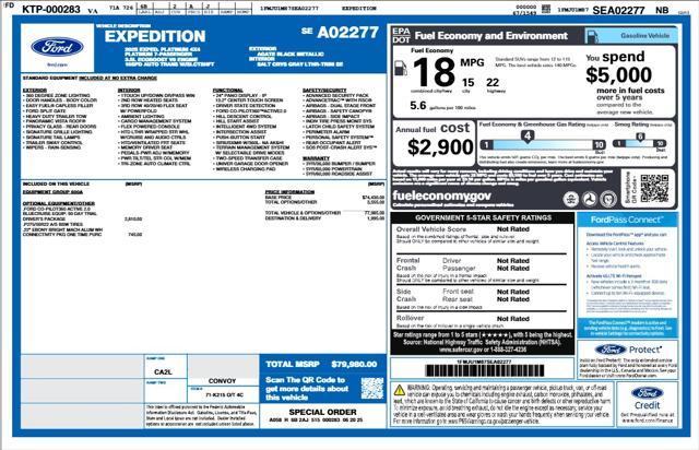 new 2025 Ford Expedition car, priced at $76,396