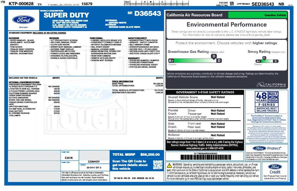 new 2025 Ford F-250 car, priced at $51,585