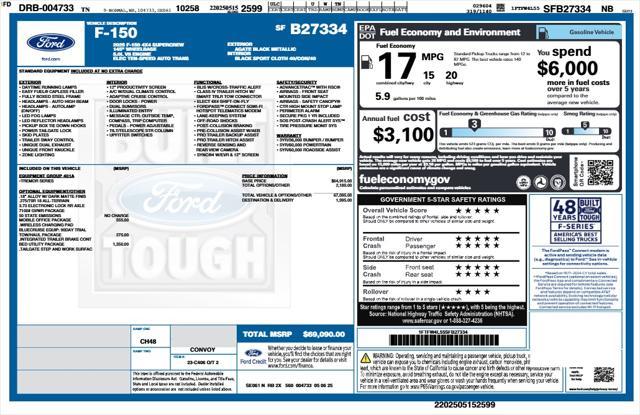 new 2025 Ford F-150 car, priced at $61,124