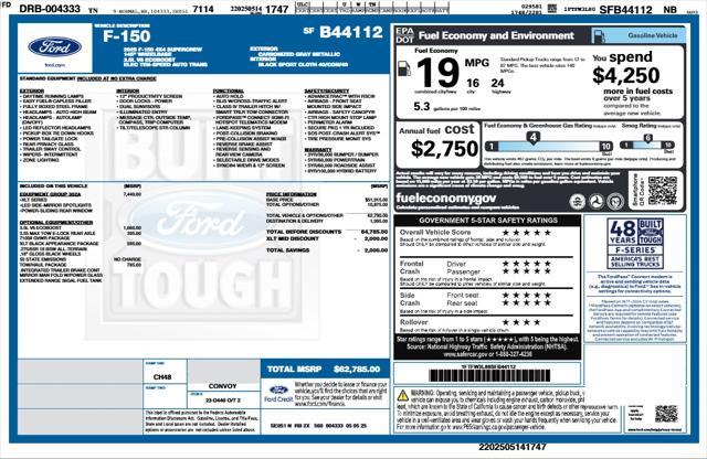 new 2025 Ford F-150 car, priced at $56,800