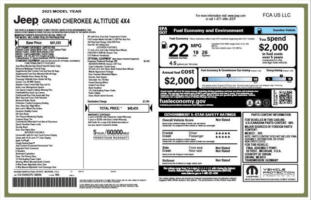 used 2023 Jeep Grand Cherokee car, priced at $30,862