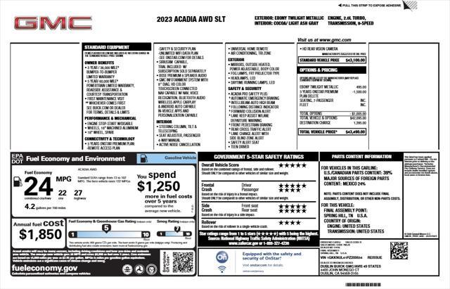 used 2023 GMC Acadia car, priced at $27,956