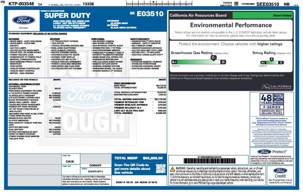 new 2025 Ford F-250 car, priced at $86,514