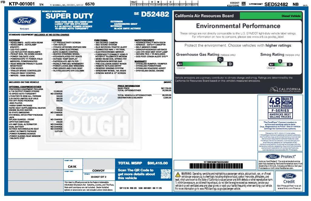 new 2025 Ford F-350 car, priced at $84,465