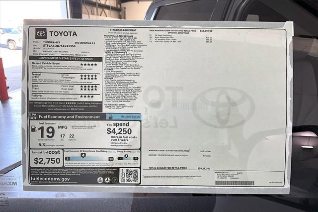 new 2025 Toyota Tundra car, priced at $48,913