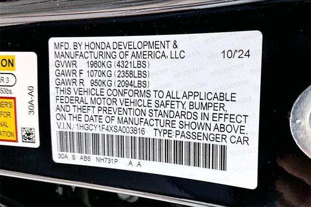 new 2025 Honda Accord car, priced at $30,655