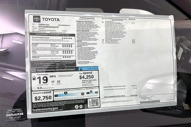 new 2025 Toyota Tundra car, priced at $52,411