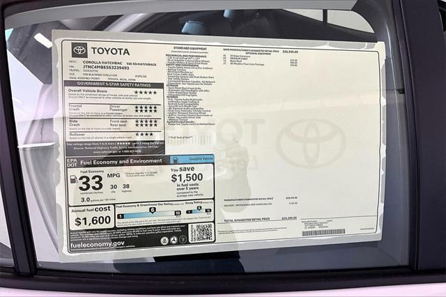 new 2025 Toyota Corolla car, priced at $29,289