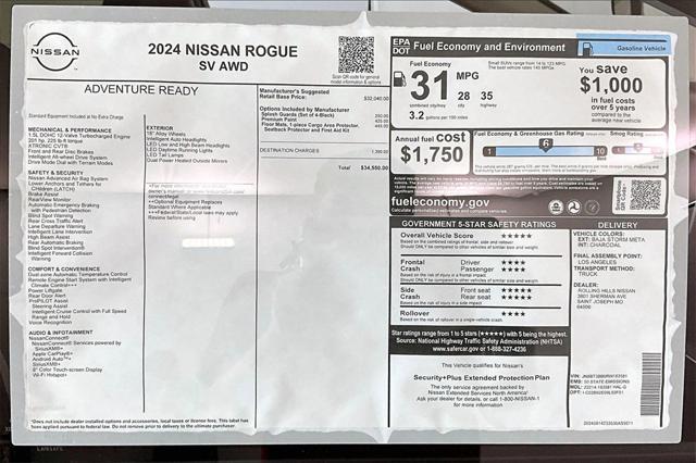 new 2024 Nissan Rogue car, priced at $34,050