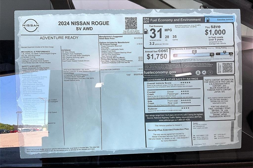 new 2024 Nissan Rogue car, priced at $34,234