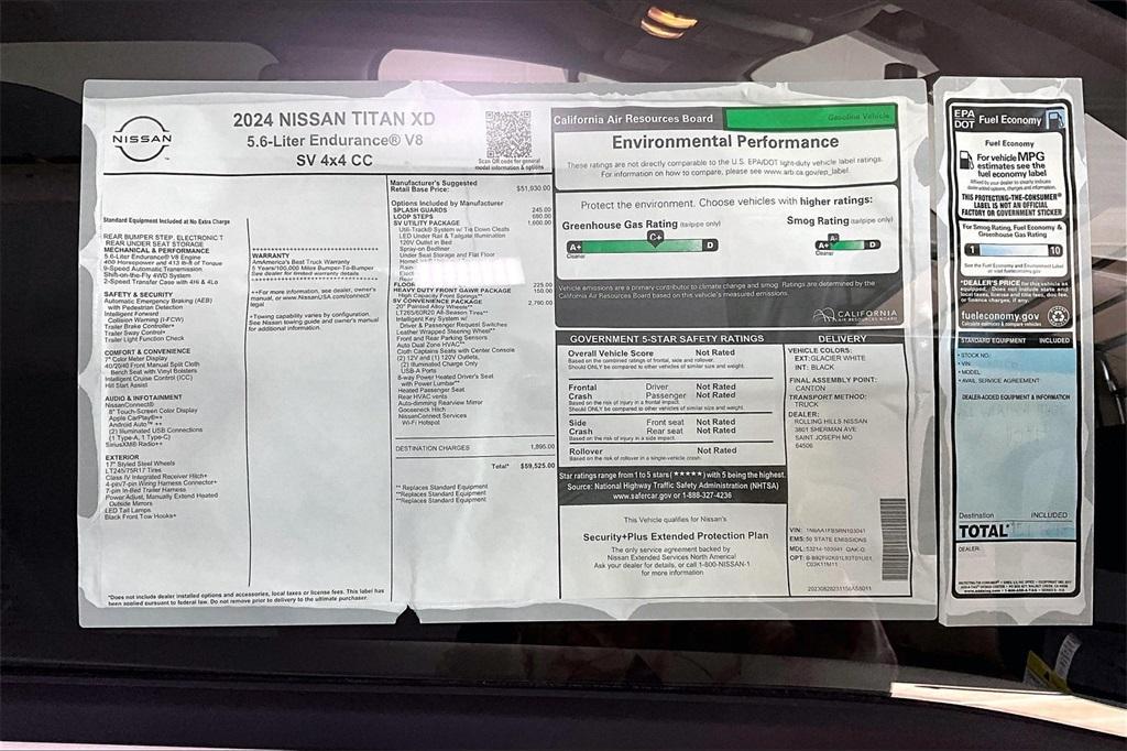 new 2024 Nissan Titan XD car, priced at $56,327