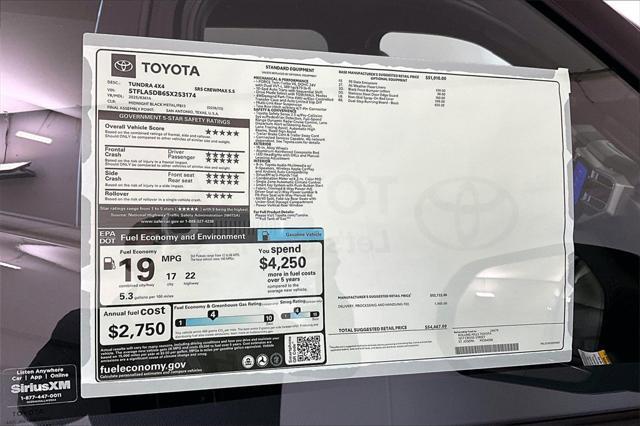 new 2025 Toyota Tundra car, priced at $49,351