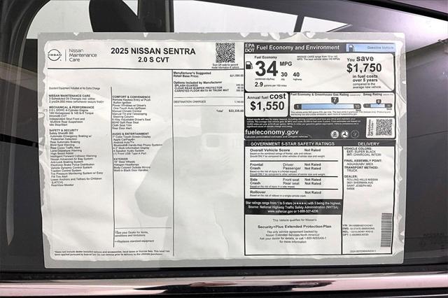 new 2025 Nissan Sentra car, priced at $23,335