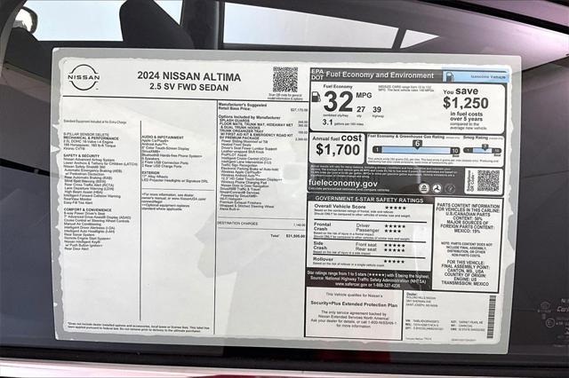 new 2024 Nissan Altima car, priced at $28,255