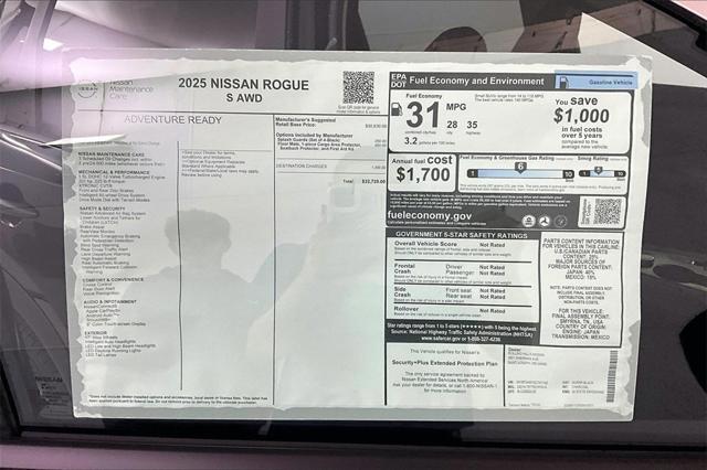 new 2025 Nissan Rogue car, priced at $32,720