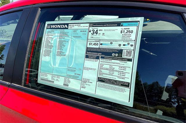new 2026 Honda Civic car, priced at $27,745