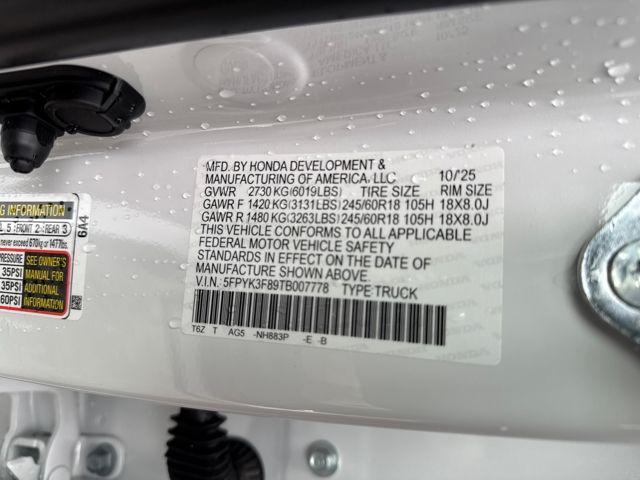 new 2026 Honda Ridgeline car, priced at $47,645