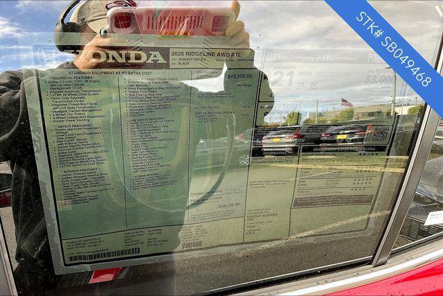 new 2025 Honda Ridgeline car, priced at $38,987