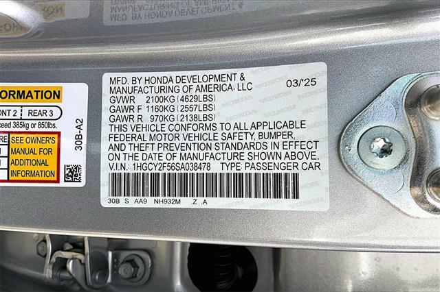 new 2025 Honda Accord Hybrid car, priced at $34,805