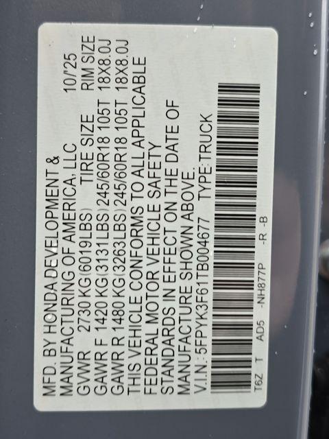 new 2026 Honda Ridgeline car, priced at $46,245