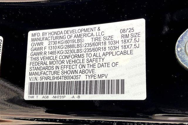 new 2026 Honda Odyssey car, priced at $41,987