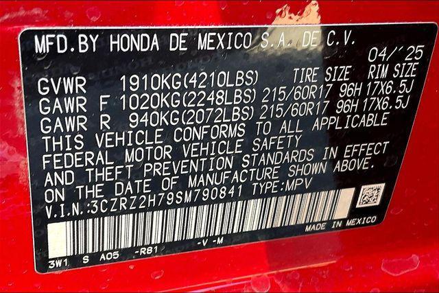 new 2025 Honda HR-V car, priced at $29,197