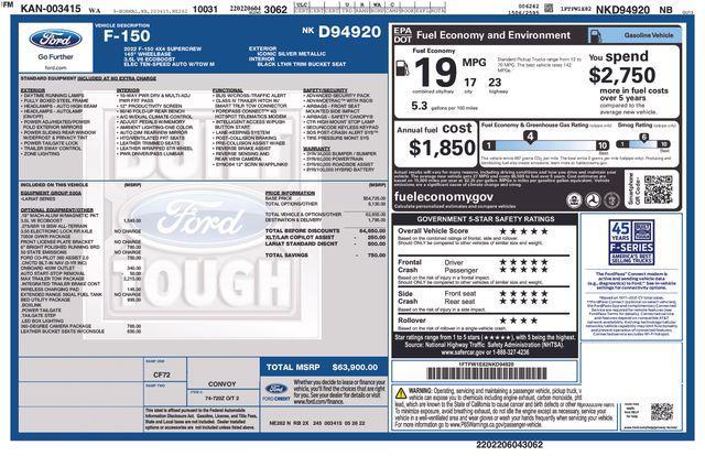 used 2022 Ford F-150 car, priced at $42,000