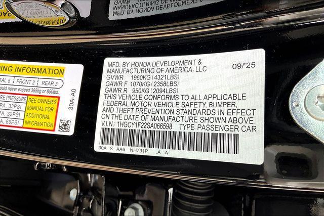 new 2025 Honda Accord car, priced at $28,987