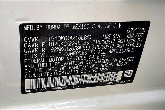 new 2026 Honda HR-V car, priced at $26,500