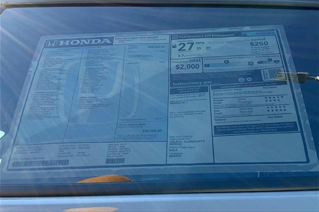 new 2024 Honda HR-V car, priced at $28,293