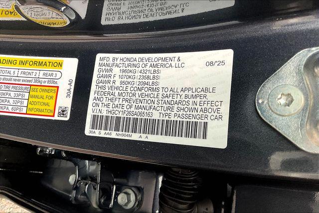 new 2025 Honda Accord car, priced at $28,987