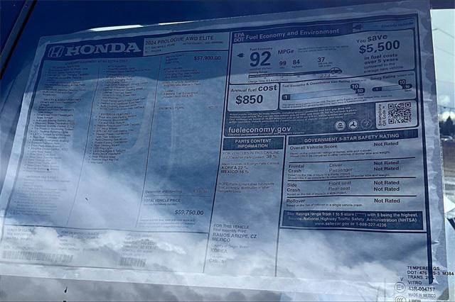 new 2024 Honda Prologue car, priced at $59,750