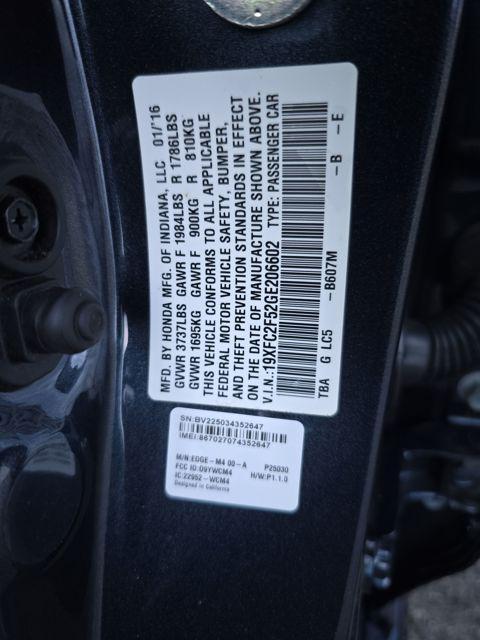 used 2016 Honda Civic car, priced at $9,500