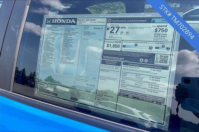 new 2026 Honda HR-V car, priced at $30,000