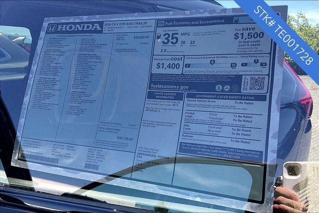 new 2026 Honda CR-V Hybrid car, priced at $37,500