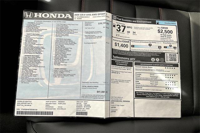 new 2025 Honda CR-V Hybrid car, priced at $41,000