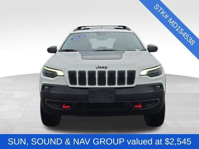 used 2021 Jeep Cherokee car, priced at $22,000