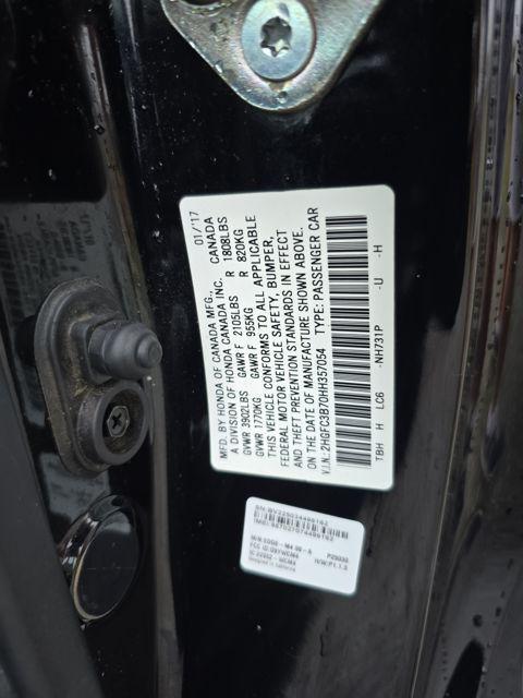 used 2017 Honda Civic car, priced at $16,500