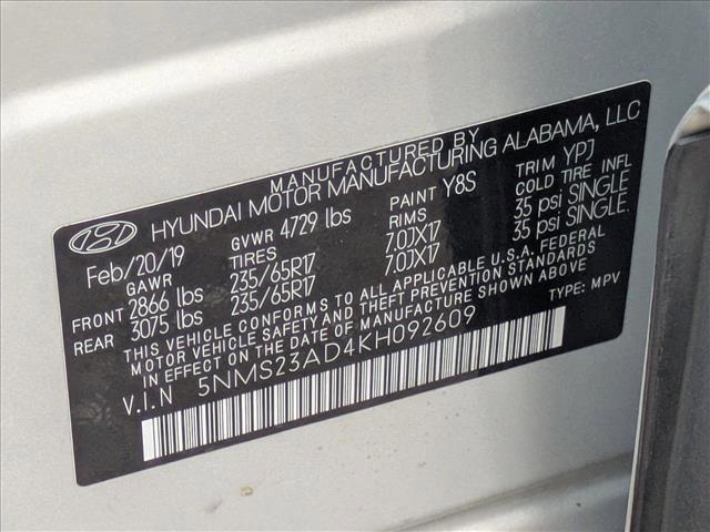 used 2019 Hyundai Santa Fe car, priced at $12,295