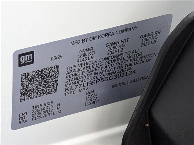 new 2025 Chevrolet Trax car, priced at $20,995