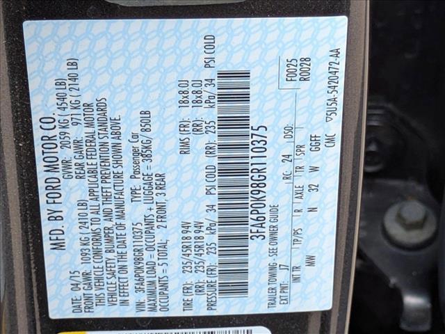 used 2016 Ford Fusion car, priced at $16,560