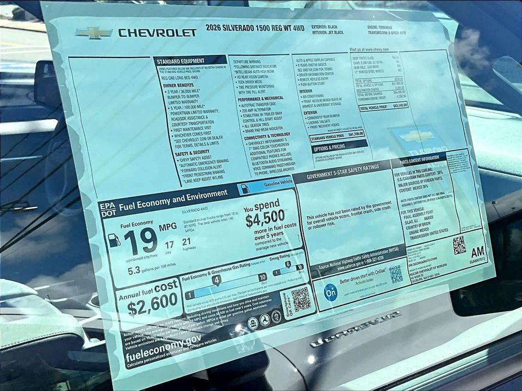 new 2026 Chevrolet Silverado 1500 car, priced at $40,645